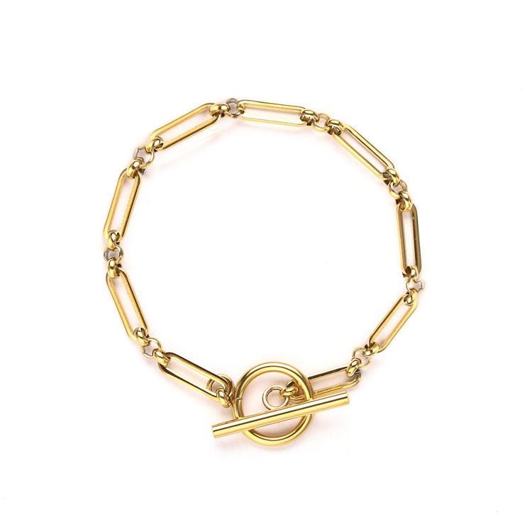 Link T-Bar Bracelet | Golden Blanco (2/6)