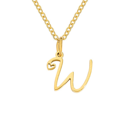 Collar con Inicial de Corazón | Golden (22/26)