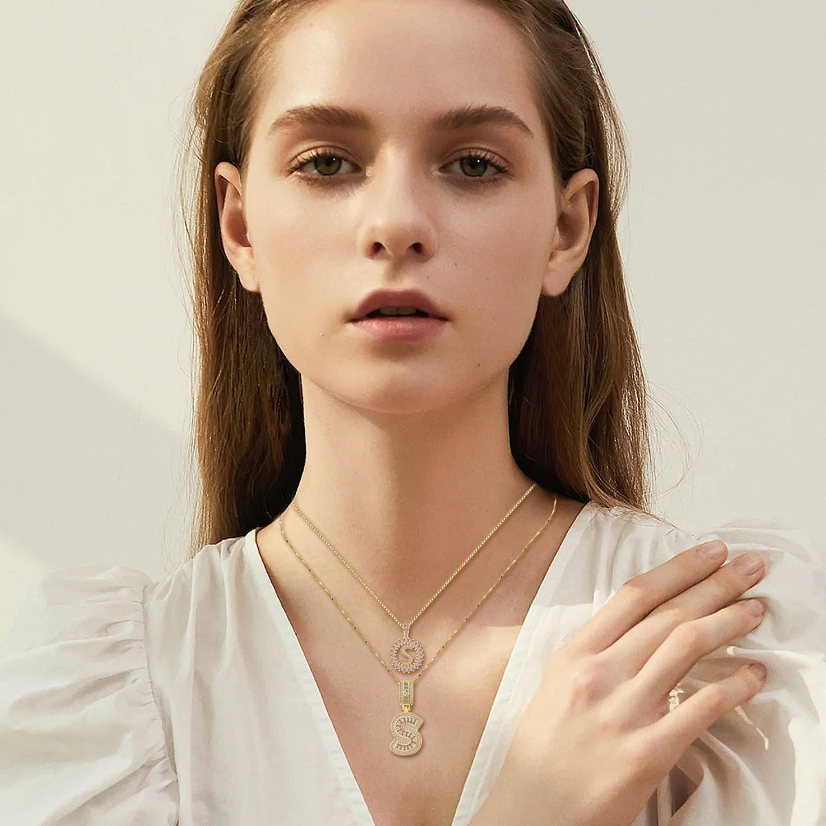 Collar con Letra Inicial Pavé | Golden