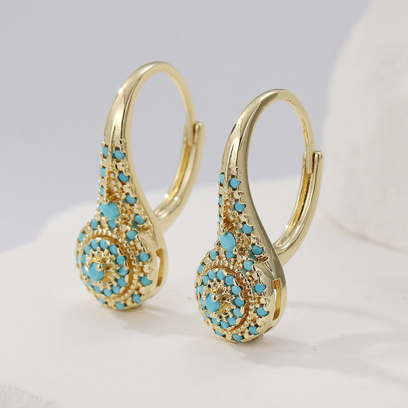 Pendientes Racimo Turquesa Valenne | Golden