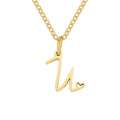 Collar con Inicial de Corazón | Golden (20/26)