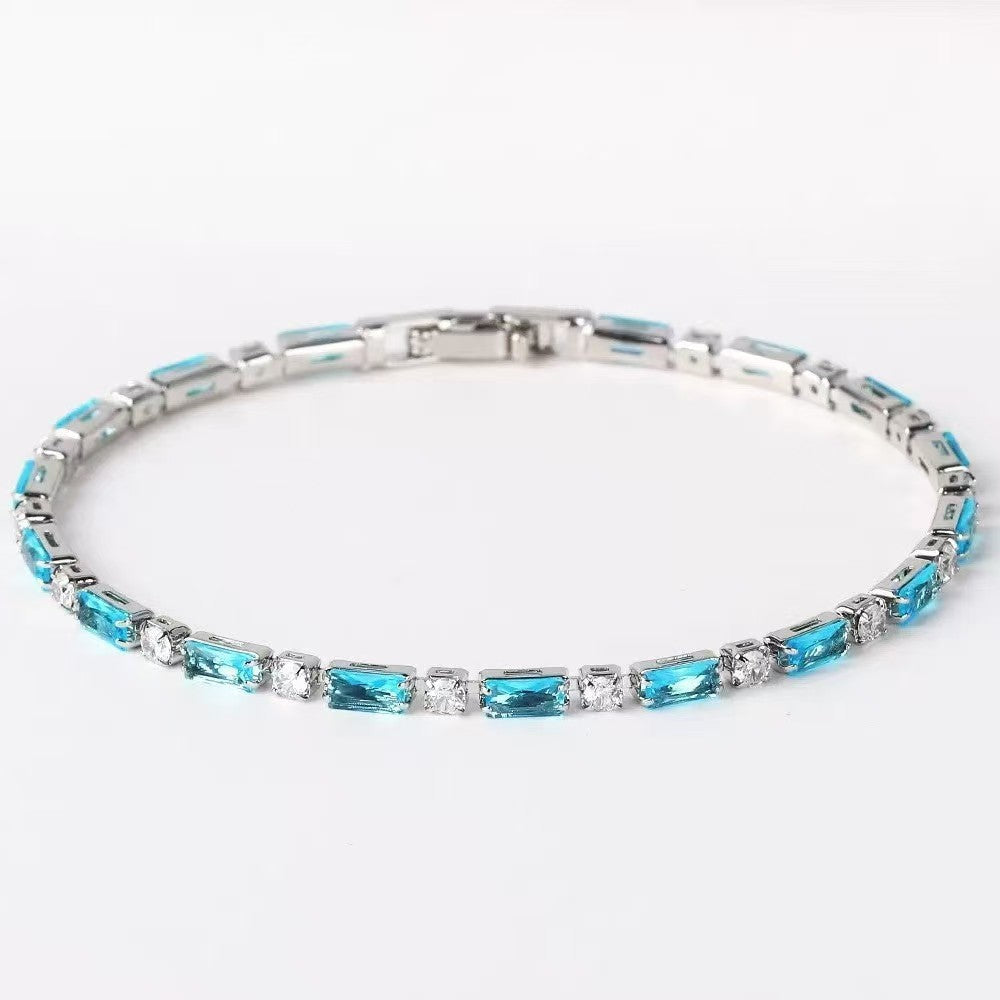Natural Turquoise Stone Bracelet | Golden Blanco
