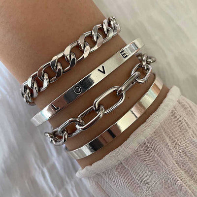 Elan Mercer Bracelet Set | Golden Blanco (1/5)
