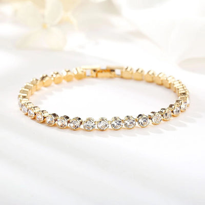 Pulsera de Tenis Corte Redondo | Golden (2/2)