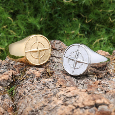 Classic Compass Signet Ring | Golden (3/3)