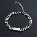 Cuban Chain Tag Bracelet | Golden Blanco