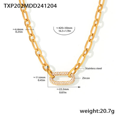 Set Joya Cadena Gruesa Pavé | Golden (9/9)