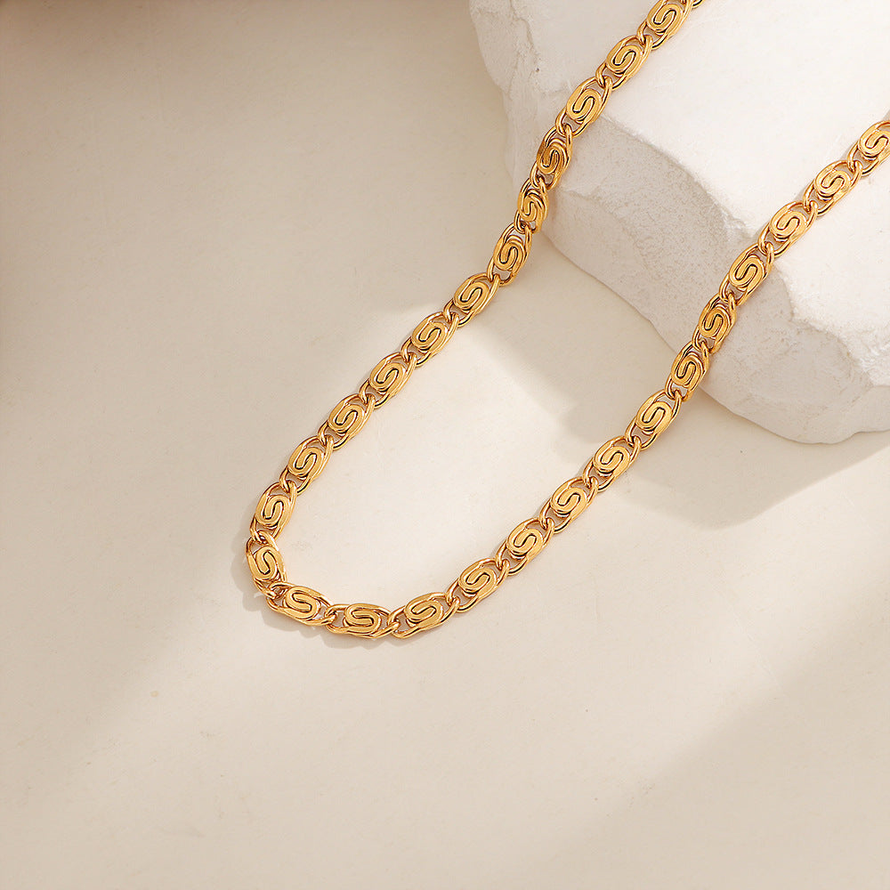 Nusa Woven Chain Necklace | Golden