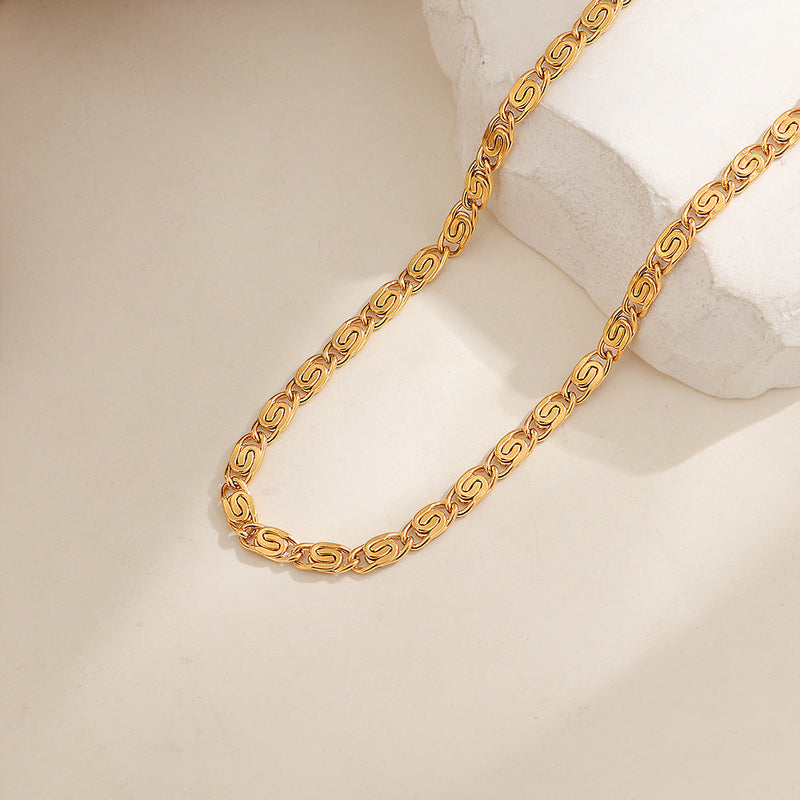 Nusa Woven Chain Necklace | Golden (1/2)
