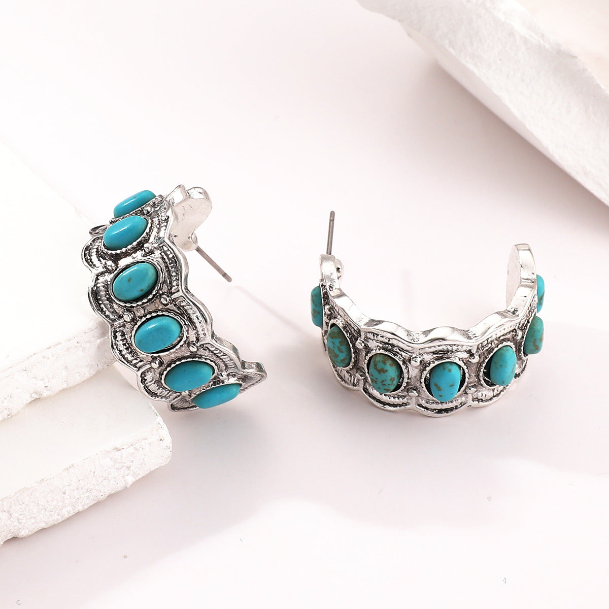 Pendientes Costa Azurella | Golden Blanco