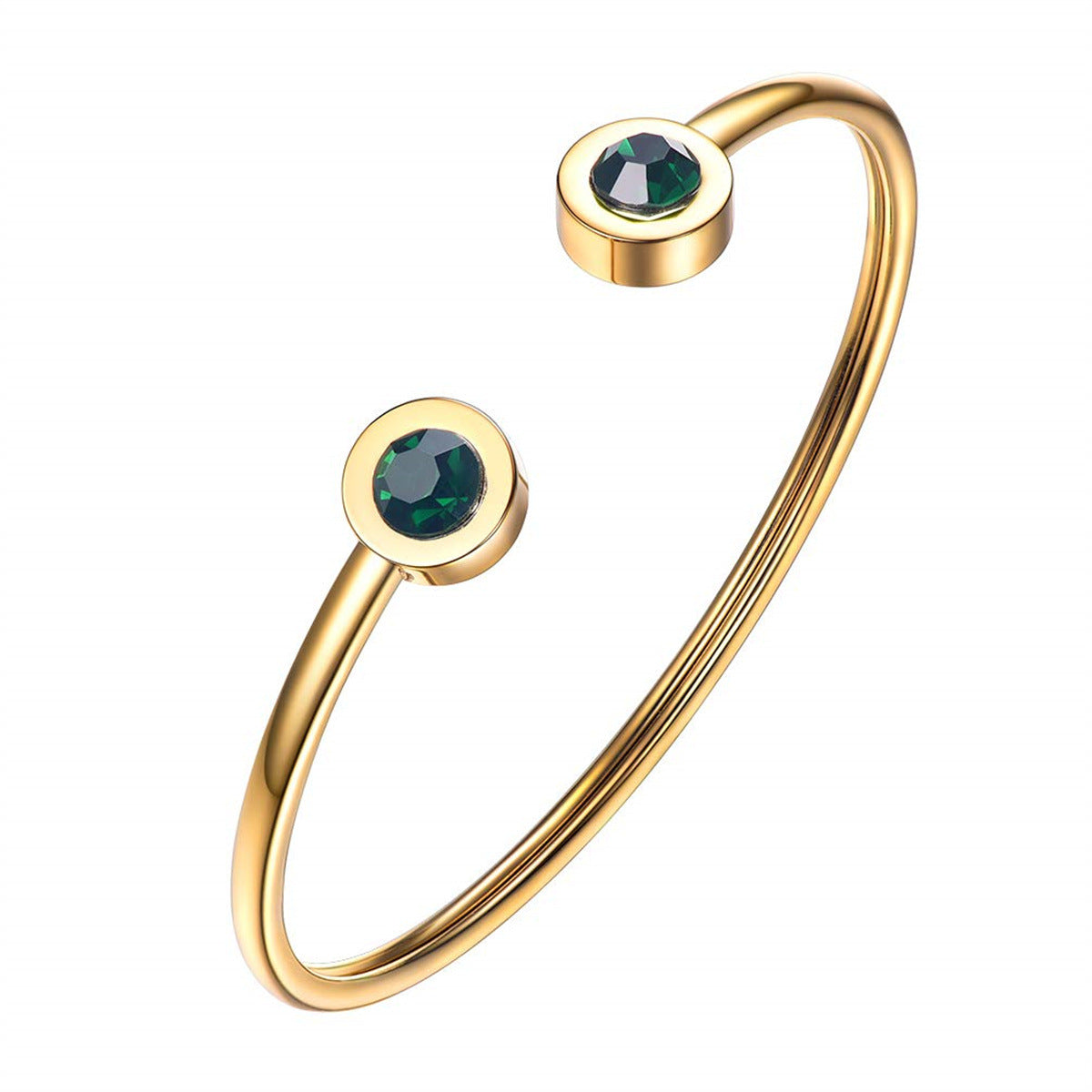 Pulsera Rígida Verdant | Golden