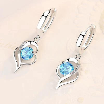 Pendientes Colgantes Eclipse Corazón | Golden Blanco (2/3)
