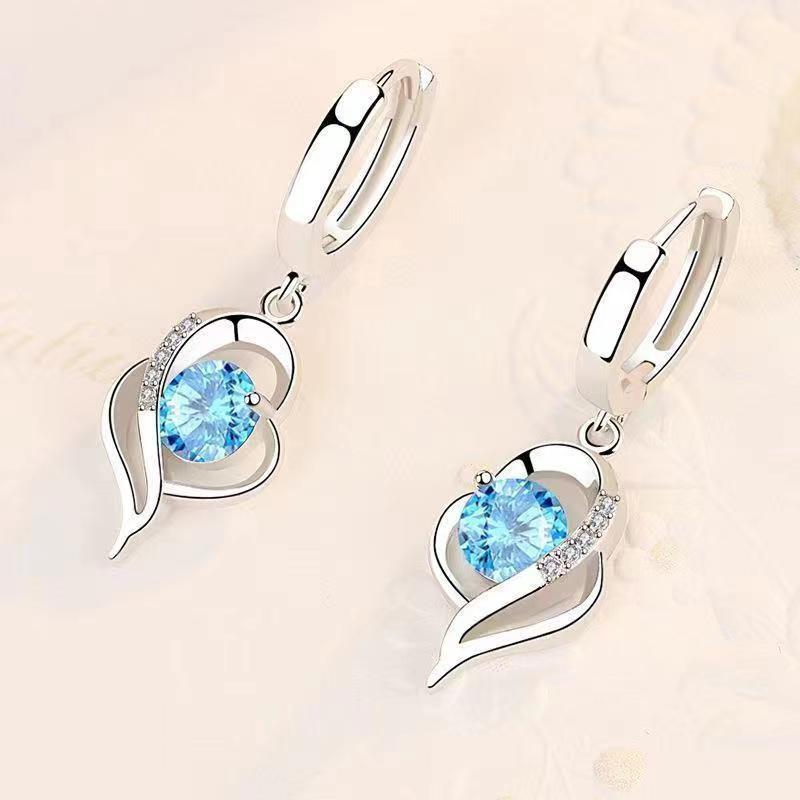 Pendientes Colgantes Eclipse Corazón | Golden Blanco (2/3)
