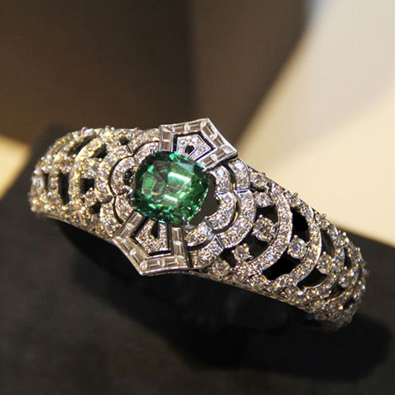Anillo Art Déco Esmeralda | Golden Blanco (2/2)