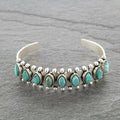 Pulsera Cuff Turquesa Azmira | Golden Blanco