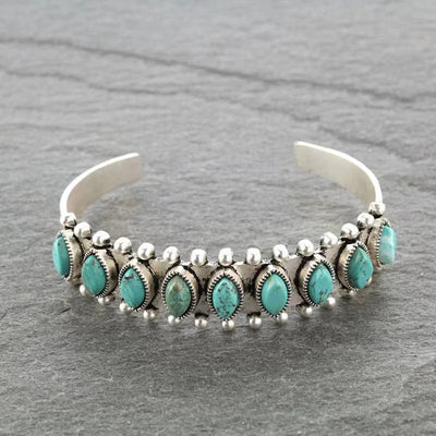 Pulsera Cuff Turquesa Azmira | Golden Blanco (1/2)