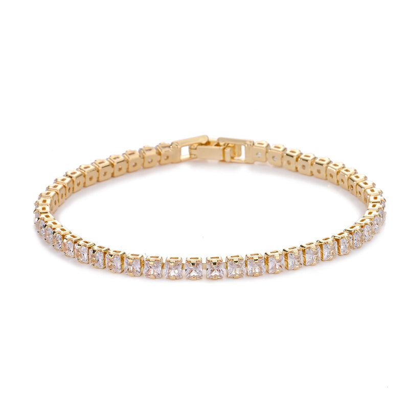Pulsera de Tenis Cuadrada | Golden (1/2)