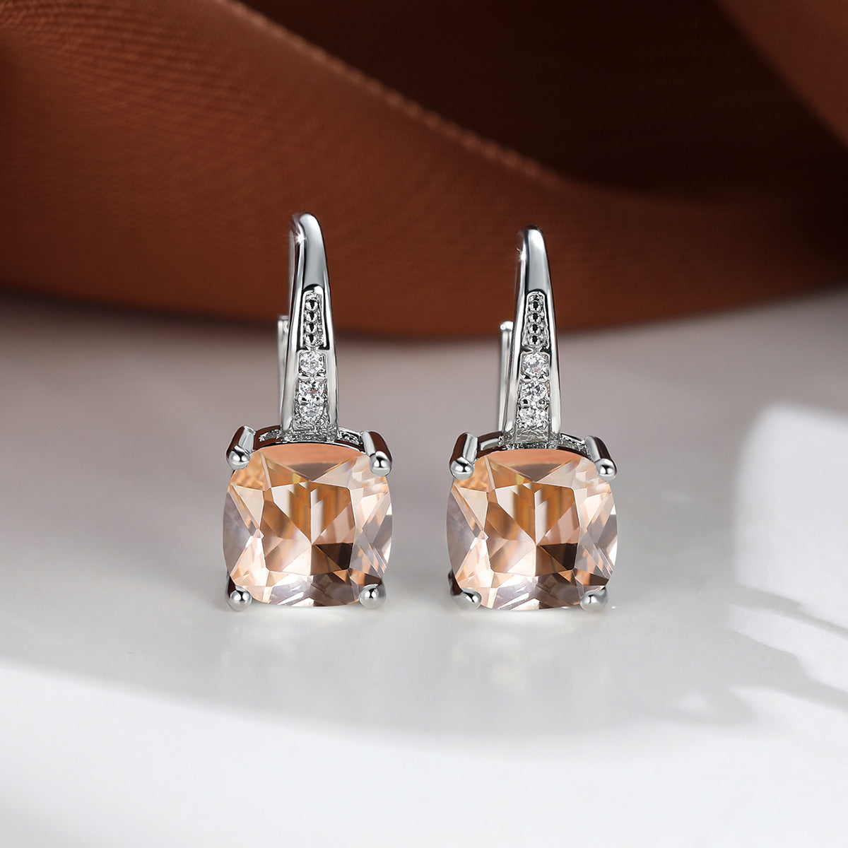 Mystic Stone Hoop Earrings | Golden Blanco