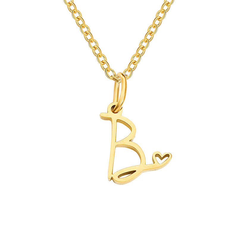 Collar con Inicial de Corazón | Golden (2/26)
