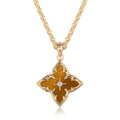 Collar Colgante Trébol Marrón | Golden