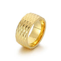 Kaelis Grid Band Ring | Golden