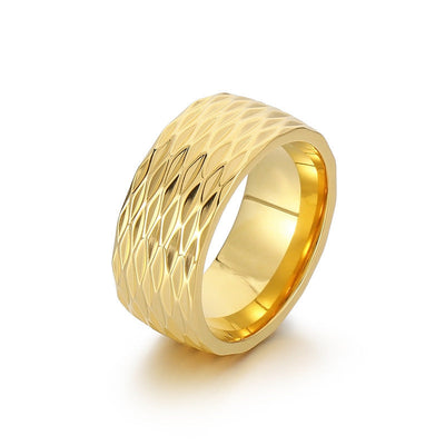 Kaelis Grid Band Ring | Golden (1/2)