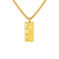 Ziven Hammered Bar Necklace | Golden