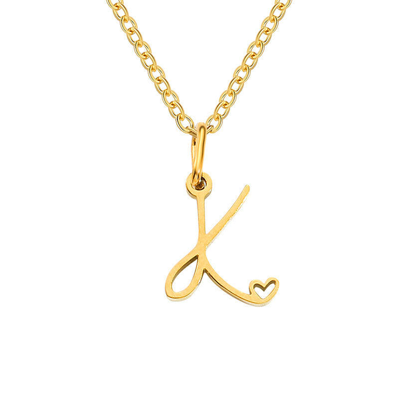 Collar con Inicial de Corazón | Golden (11/26)