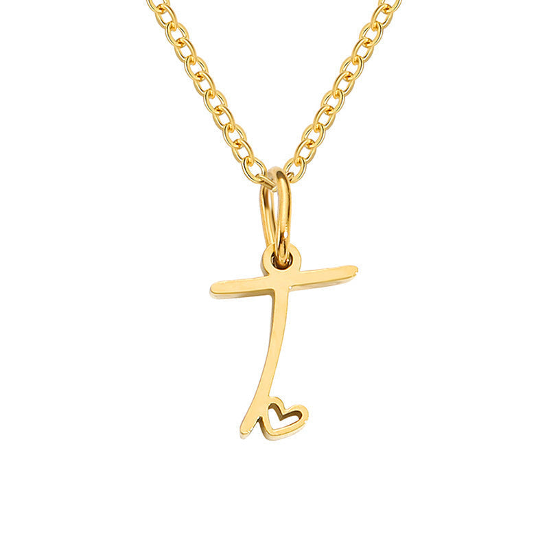 Collar con Inicial de Corazón | Golden (19/26)