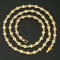 Classic Cluster Tennis Necklace | Golden Blanco