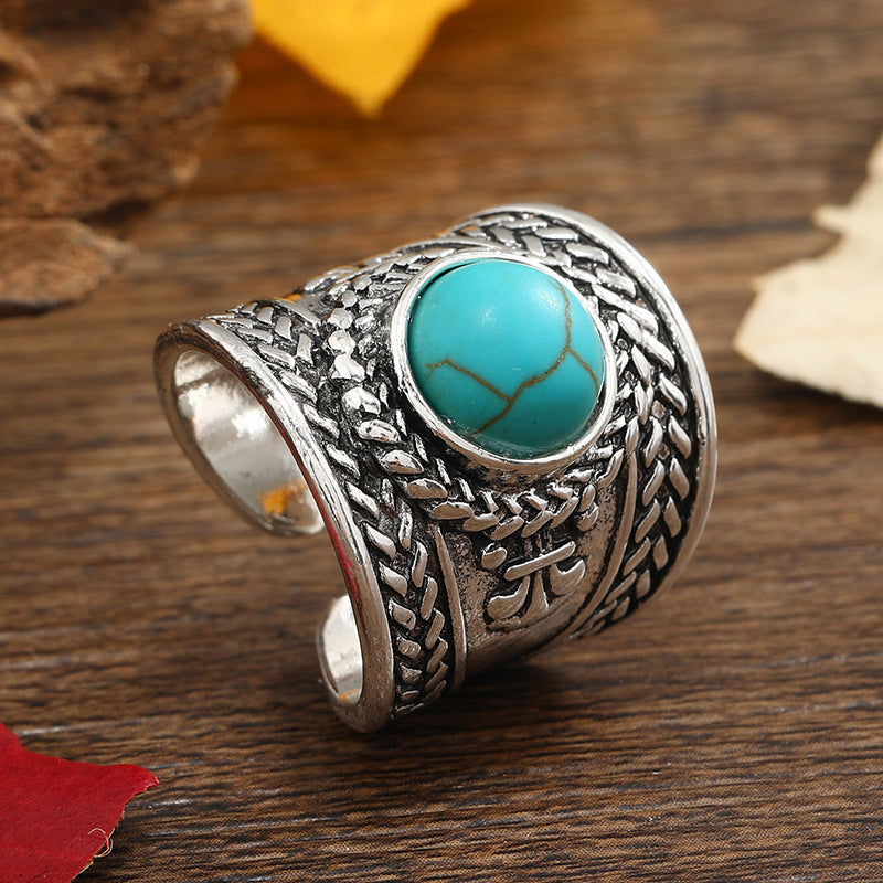 Anillo Abierto Piedra Ravik | Golden Blanco