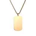 Essential Tag Necklace | Golden