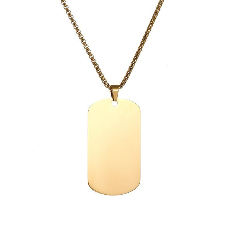 Essential Tag Necklace | Golden (1/2)