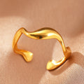 Anillo Ondulado Elyra | Golden