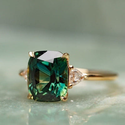 Anillo Piedra Verde Estilo Vintage | Golden (1/3)
