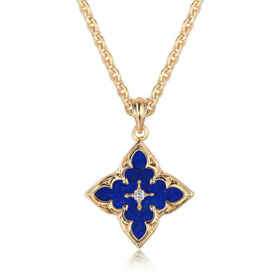 Collar Colgante Trébol Marrón | Golden (2/4)