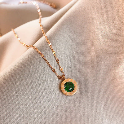 Emerald Dial Necklace | Golden (1/3)