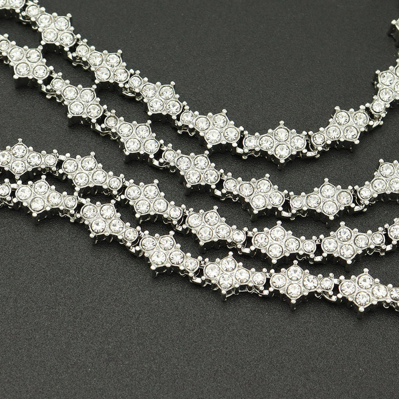 Classic Cluster Tennis Necklace | Golden Blanco (3/5)