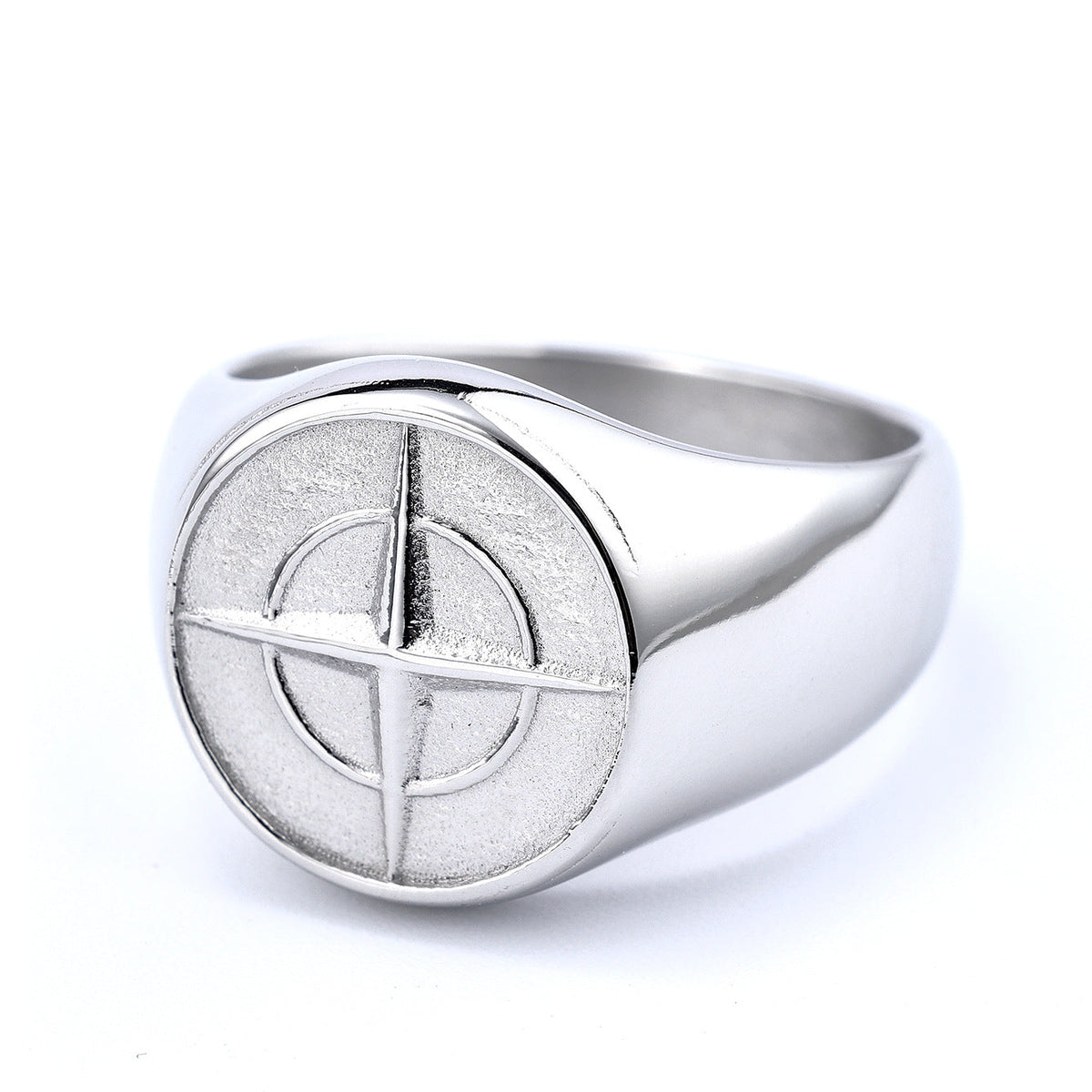 Classic Compass Signet Ring | Golden Blanco