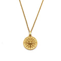 Compass Pendant Necklace | Golden Blanco