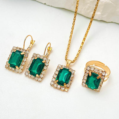 Set de Joyas Sylvara Greenveil | Golden Blanco (2/4)