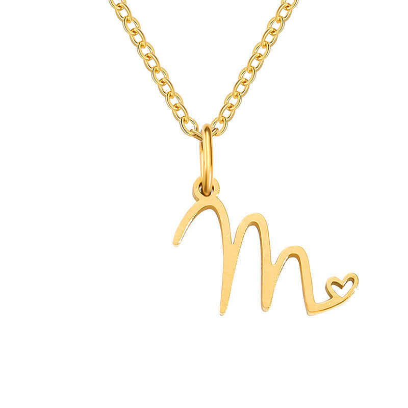 Collar con Inicial de Corazón | Golden (13/26)