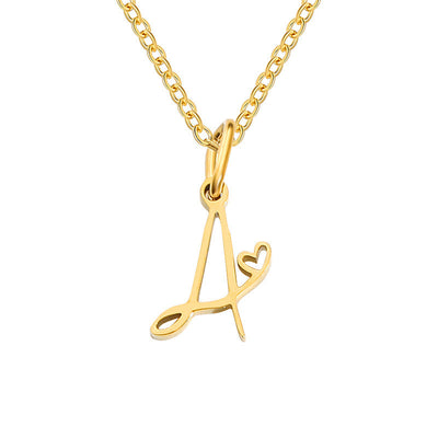 Collar con Inicial de Corazón | Golden (1/26)