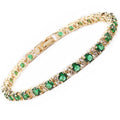 Pulsera de Tenis Trío Esmeralda | Golden