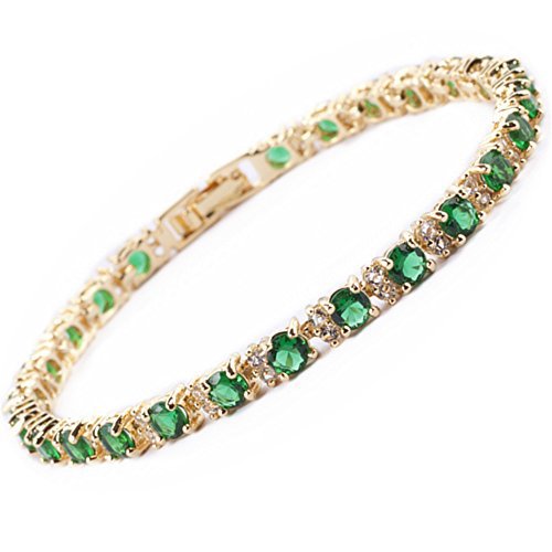 Pulsera de Tenis Trío Esmeralda | Golden