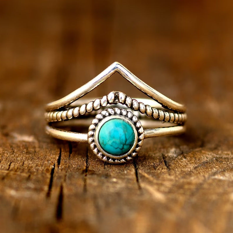 Anillo Cuentas Turquesa Velora | Golden (4/4)