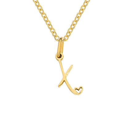 Collar con Inicial de Corazón | Golden (23/26)
