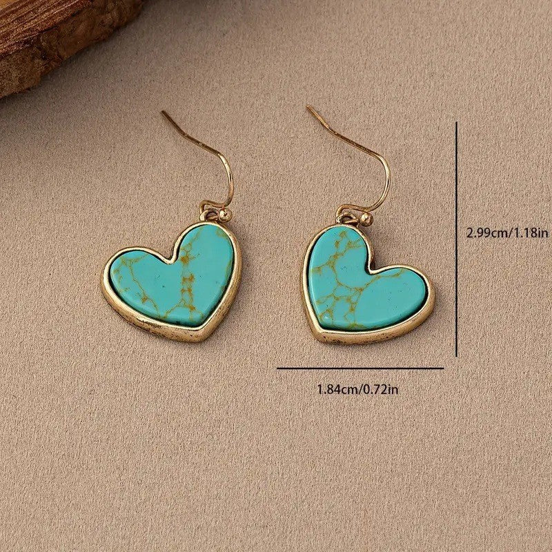 Pendientes Amor Turquesa | Golden Rosa