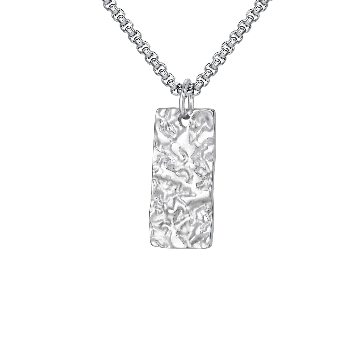 Ziven Hammered Bar Necklace | Golden Blanco