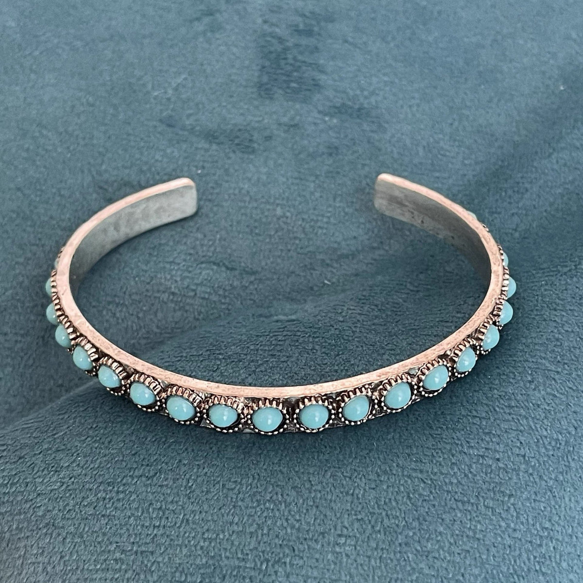 Pulsera Abierta Turquesa Talisse | Golden Blanco